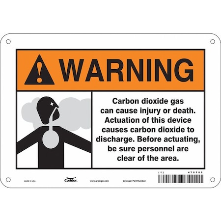 Chemical Sign, 7 in H, 10 in W, Vertical Rectangle, English, 476F82 MPN:476F82