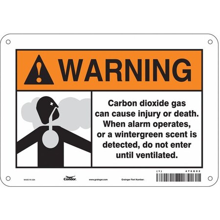 Chemical Sign, 7 in H, 10 in W, Vertical Rectangle, English, 476G02 MPN:476G02
