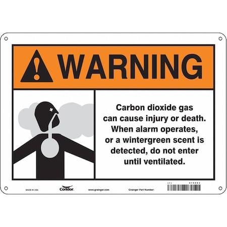 Chemical Sign, 10 in H, 14 in W, Horizontal Rectangle, English, 476G03 MPN:476G03