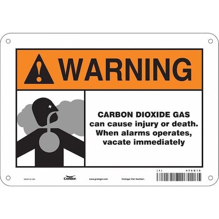 Chemical Sign, 7 in H, 10 in W, Vertical Rectangle, English, 476G12 MPN:476G12