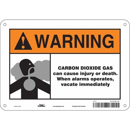 Chemical Sign, 7 in H, 10 in W, Polyethylene, Vertical Rectangle, English, 476G16 MPN:476G16