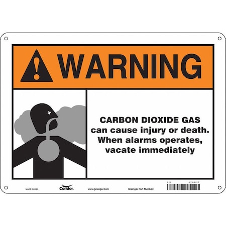 Chemical Sign, 10 in H, 14 in W, Polyethylene, Horizontal Rectangle, English, 476G17 MPN:476G17