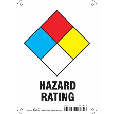 Safety Sign, 10 in Height, 7 in Width, Rectangle MPN:476G38