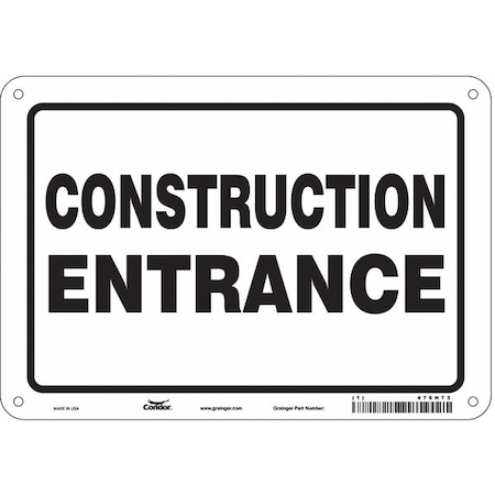 Safety Sign, 7 in Height, 10 in Width, Aluminum, Vertical Rectangle, English, 476H73 MPN:476H73