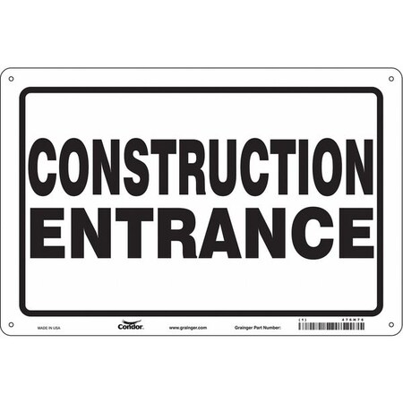 Safety Sign, 7 in Height, 10 in Width, Polyethylene, Vertical Rectangle, English, 476H76 MPN:476H76