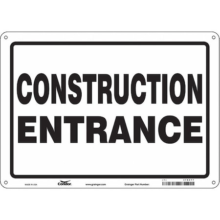 Safety Sign, 10 in Height, 14 in Width, Polyethylene, Horizontal Rectangle, English, 476H77 MPN:476H77