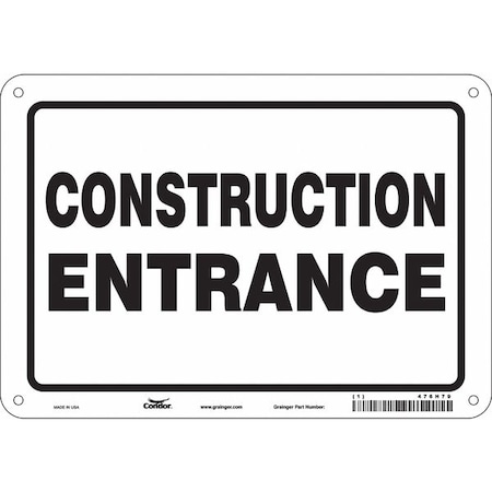 Safety Sign, 7 in Height, 10 in Width, Vinyl, Vertical Rectangle, English, 476H79 MPN:476H79