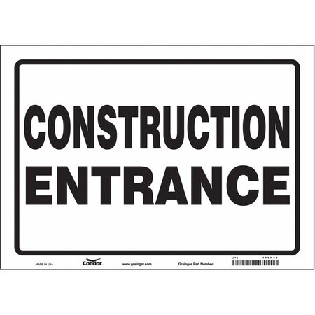 Safety Sign, 10 in Height, 14 in Width, Vinyl, Horizontal Rectangle, English, 476H80 MPN:476H80