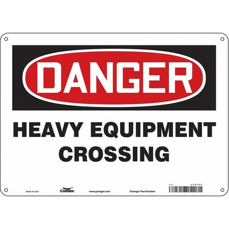Safety Sign, 10 in Height, 14 in Width, Polyethylene, Horizontal Rectangle, English, 476L09 MPN:476L09