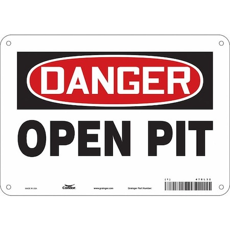 Safety Sign, 7 in Height, 10 in Width, Aluminum, Vertical Rectangle, English, 476L32 MPN:476L32