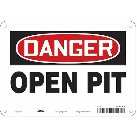 Safety Sign, 7 in Height, 10 in Width, Polyethylene, Vertical Rectangle, English, 476L38 MPN:476L38