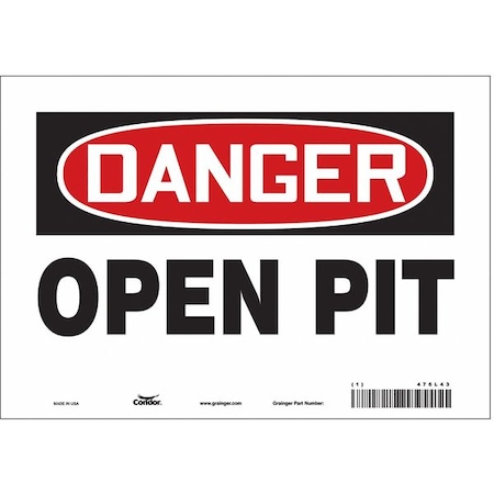 Safety Sign, 7 in Height, 10 in Width, Vinyl, Vertical Rectangle, English, 476L43 MPN:476L43