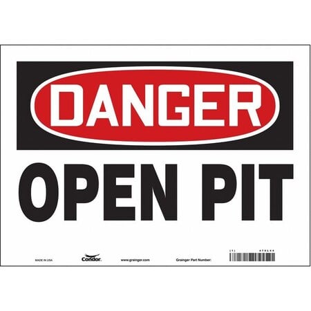 Safety Sign, 10 in Height, 14 in Width, Vinyl, Horizontal Rectangle, English, 476L44 MPN:476L44