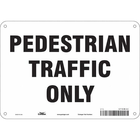 Safety Sign, 7 in Height, 10 in Width, Aluminum, Vertical Rectangle, English, 476M22 MPN:476M22