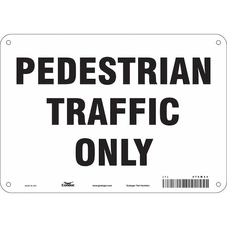 Safety Sign, 7 in Height, 10 in Width, Polyethylene, Vertical Rectangle, English, 476M24 MPN:476M24