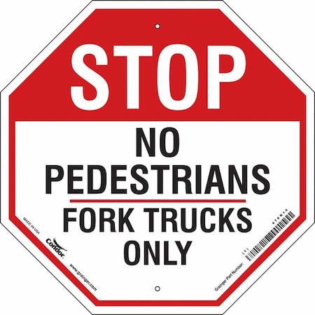 Stop No Pedestrians Sign, 18