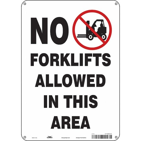 Safety Sign, 10 in Height, 7 in Width, Aluminum, Horizontal Rectangle, English, 476N25 MPN:476N25