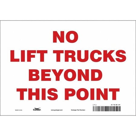 Safety Sign, 7 in Height, 10 in Width, Vinyl, Vertical Rectangle, English, 476N35 MPN:476N35