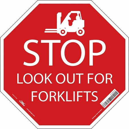 No Header, Stop Look Out For Forklifts, 24