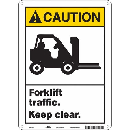 Safety Sign, 14 in Height, 10 in Width, Polyethylene, Vertical Rectangle, English, 476N85 MPN:476N85