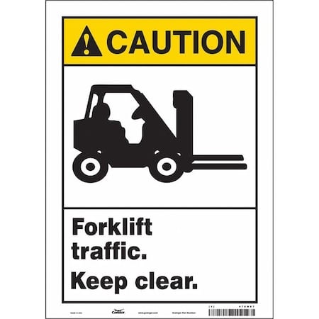 Safety Sign, 14 in Height, 10 in Width, Vinyl, Vertical Rectangle, English, 476N87 MPN:476N87