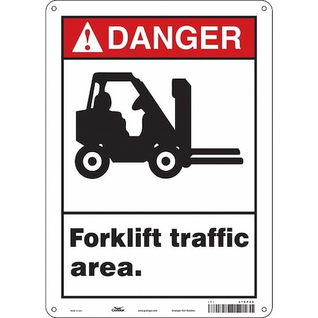 Safety Sign, 14 in Height, 10 in Width, Aluminum, Vertical Rectangle, English, 476P89 MPN:476P89