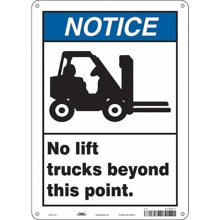Safety Sign, 14 in Height, 10 in Width, Aluminum, Vertical Rectangle, English, 476R67 MPN:476R67