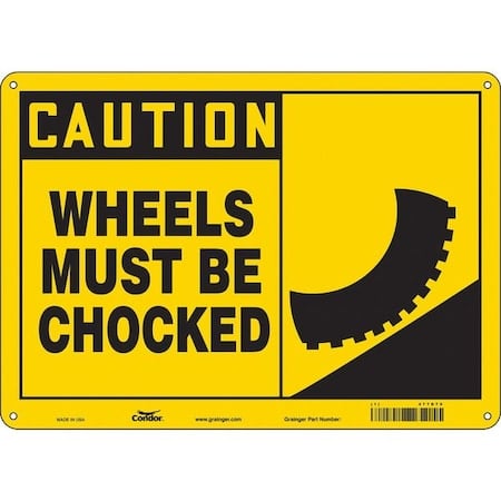 Safety Sign, 10 in Height, 14 in Width, Aluminum, Horizontal Rectangle, English, 477D79 MPN:477D79