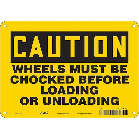 Safety Sign, 7 in Height, 10 in Width, Vinyl, Vertical Rectangle, English, 477D92 MPN:477D92