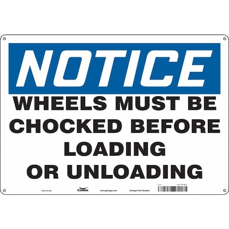 Safety Sign, 14 in H, 20 in W, Polyethylene, Horizontal Rectangle, English, 477F61 MPN:477F61