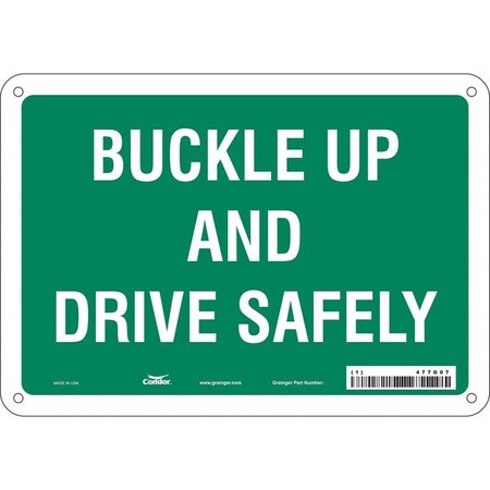 Safety Sign, 7 in Height, 10 in Width, Aluminum, Vertical Rectangle, English, 477G07 MPN:477G07