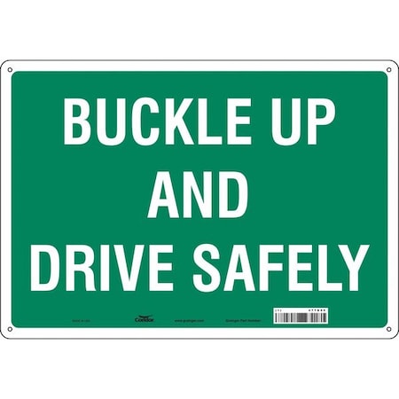 Safety Sign, 14 in H, 20 in W, Aluminum, Horizontal Rectangle, English, 477G09 MPN:477G09
