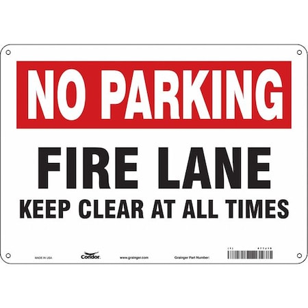 Safety Sign, 10 in Height, 14 in Width, Aluminum, Horizontal Rectangle, English, 477J15 MPN:477J15