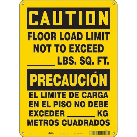 Caution, 10 in W x 14 in H, Vertical Rectangle, Vinyl MPN:477L41
