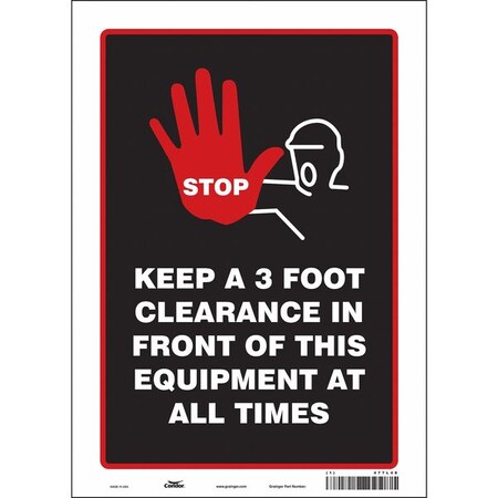 Safety Sign, 14 in Height, 10 in Width, Vinyl, Vertical Rectangle, English, 477L48 MPN:477L48