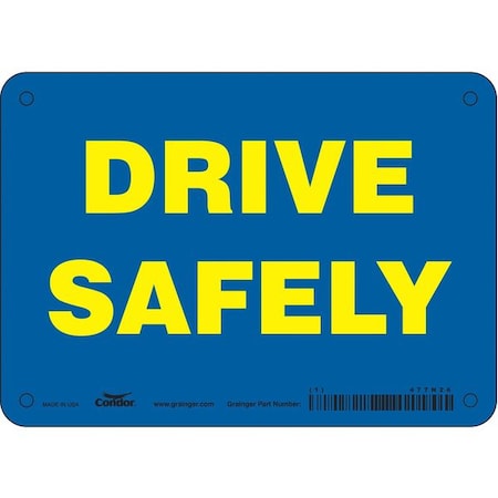 Traffic Sign, 5 in H, 7 in W, Aluminum, Horizontal Rectangle, English, 477N26 MPN:477N26