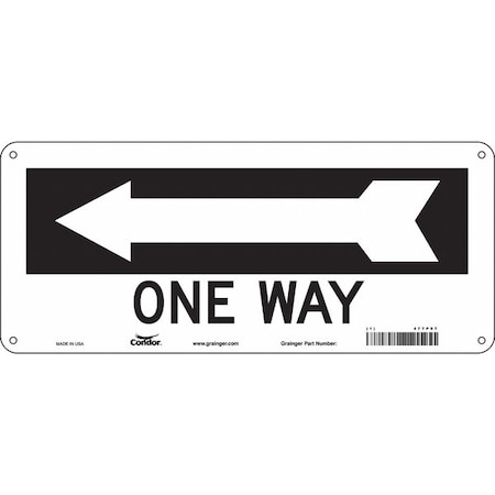 Traffic Sign, 6 1/2 in H, 14 in W, Aluminum, Vertical Rectangle, English, 477P07 MPN:477P07