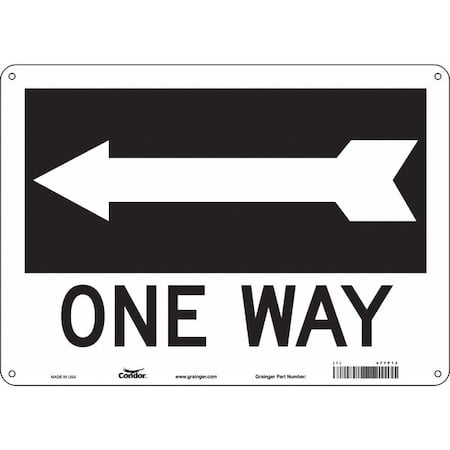 Traffic Sign, 10 in H, 14 in W, Polyethylene, Horizontal Rectangle, English, 477P13 MPN:477P13