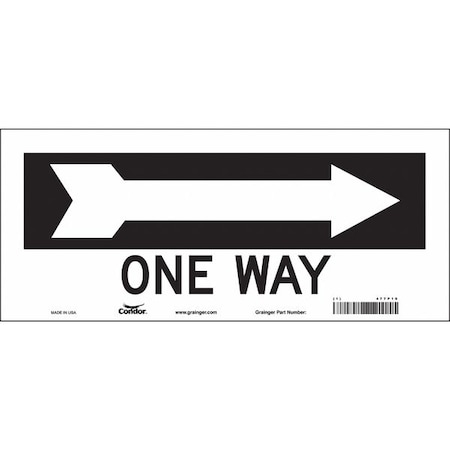 Traffic Sign, 6 1/2 in H, 14 in W, Vinyl, Vertical Rectangle, English, 477P19 MPN:477P19