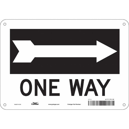 Traffic Sign, 7 in H, 10 in W, Aluminum, Vertical Rectangle, English, 477P20 MPN:477P20
