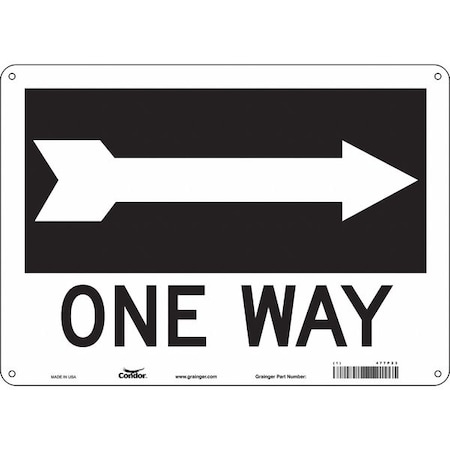 Traffic Sign, 10 in H, 14 in W, Polyethylene, Horizontal Rectangle, English, 477P23 MPN:477P23