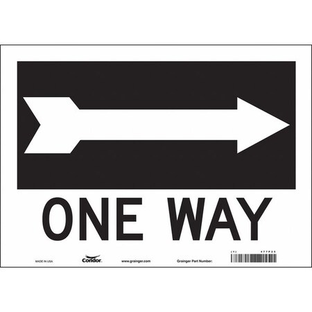 Traffic Sign, 10 in H, 14 in W, Vinyl, Horizontal Rectangle, English, 477P25 MPN:477P25