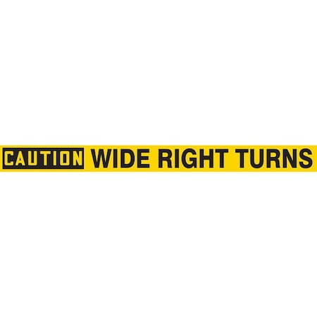 Traffic Sign, 2 in Height, 24 in Width, Vinyl, Horizontal Rectangle, English MPN:477R46