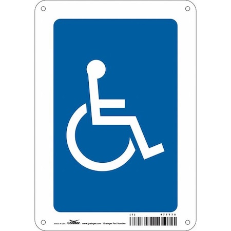 Traffic Sign, 10 in H, 7 in W, Polyethylene, Horizontal Rectangle, English, 477T79 MPN:477T79