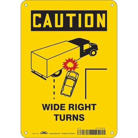 Traffic Sign, 10 in H, 7 in W, Polyethylene, Horizontal Rectangle, English, 477U46 MPN:477U46