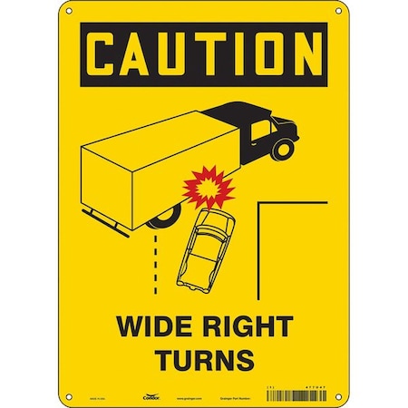 Traffic Sign, 14 in H, 10 in W, Polyethylene, Vertical Rectangle, English, 477U47 MPN:477U47