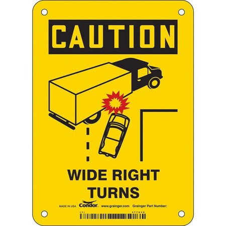 Traffic Sign, 7 in Height, 5 in Width, Vinyl, Vertical Rectangle, English MPN:477U48