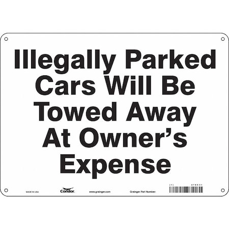 Vehicles Will Be Towed Sign, 10
