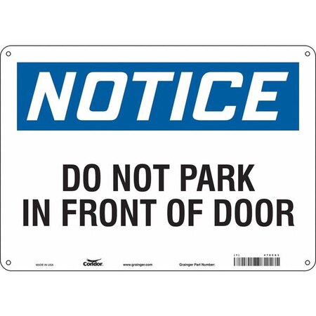 Safety Sign, 10 inx14 in, Aluminum, 478C63 MPN:478C63