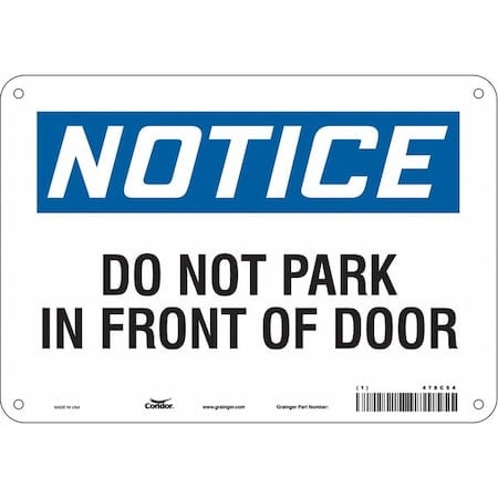Safety Sign, 7 inx10 in, Polyethylene, 478C64 MPN:478C64